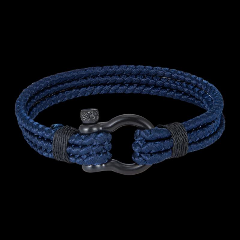 Men Black Stainless Steel Horseshoe Buckle Bracelet Olive Green Keel Rope Bracelet For Women Friendship Gifts