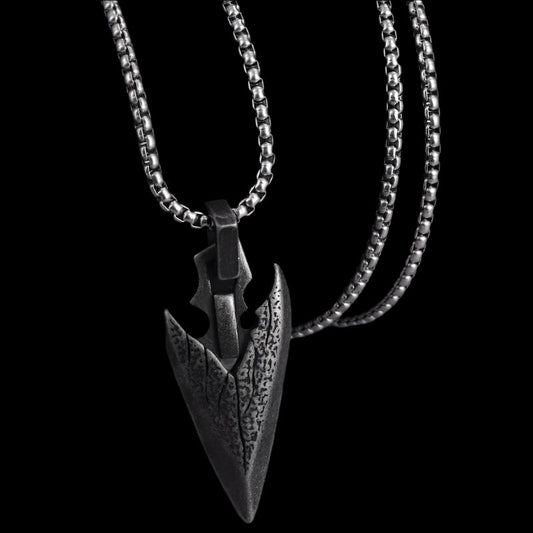 Celtic Weapon Spear Pendant Necklace Men\\\\'s Punk Retro Nordic Mythology Hip Hop Trend Jewelry