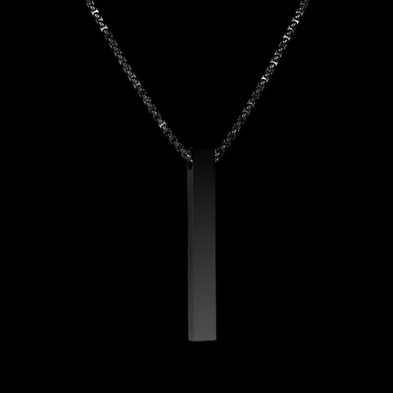 Silver Color Strip Shape Geometric Pendant Simple Trendy Necklace Collarbone Chain For Women Delicacy Birthday Gifts