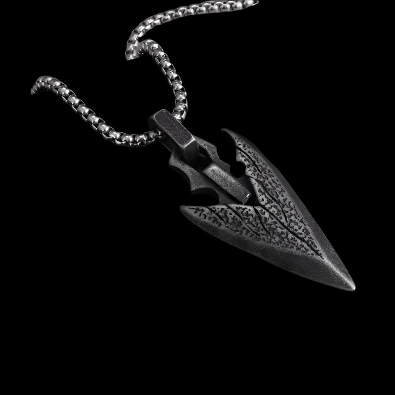 Celtic Weapon Spear Pendant Necklace Men\\\\'s Punk Retro Nordic Mythology Hip Hop Trend Jewelry