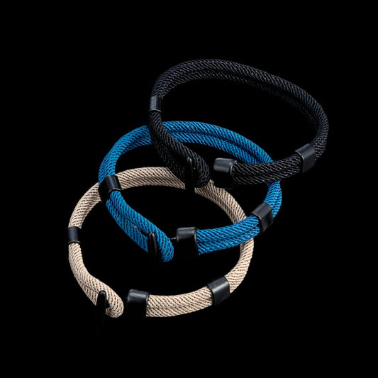 Fashion Men Women Brushed Black Easy Hook Bracelets Double Strand Nautical Survival Rope Bracelet Couple Minimalist Gifts