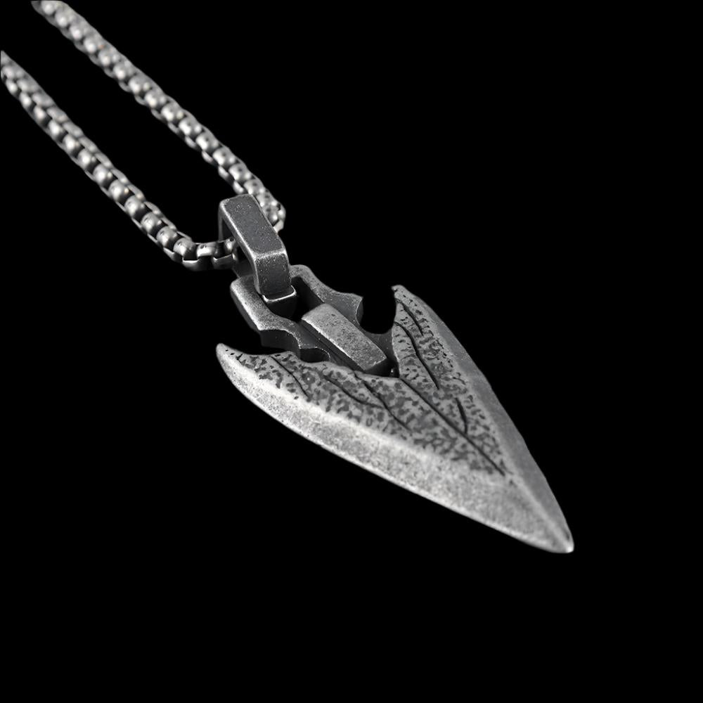 Celtic Weapon Spear Pendant Necklace Men\\\\'s Punk Retro Nordic Mythology Hip Hop Trend Jewelry