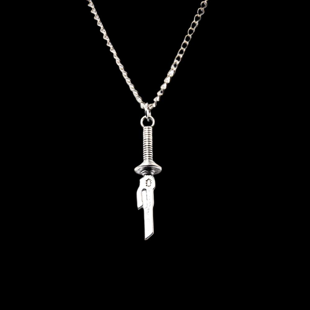 Anime Jujutsu Kaisen Fushiguro Toji Sword Necklace Spear of Tianri Knife Pendant Cosplay Necklaces For Unisex Choker Jewelry