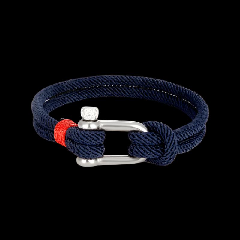 Men Black Stainless Steel U shape Survival Bracelet Outdoor Camping Rescue Emergency Shackle Rope Bracelet For Women