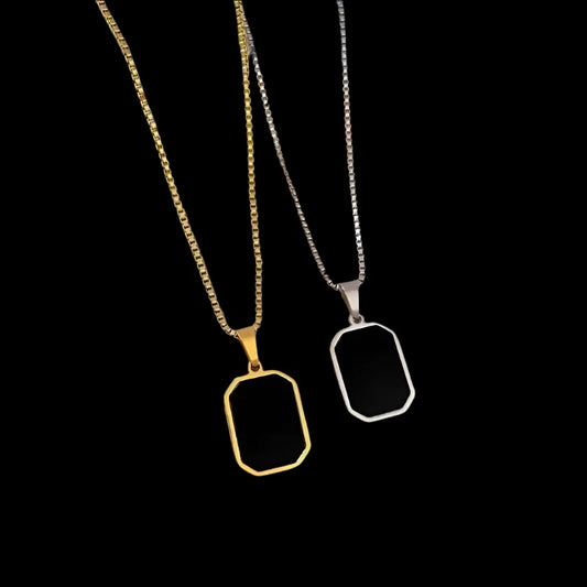 Women Neck Chain Black Exquisite Minimalist Square Pendant Choker Geometric Necklace Collar Chain Female Jewelry Party Gifts