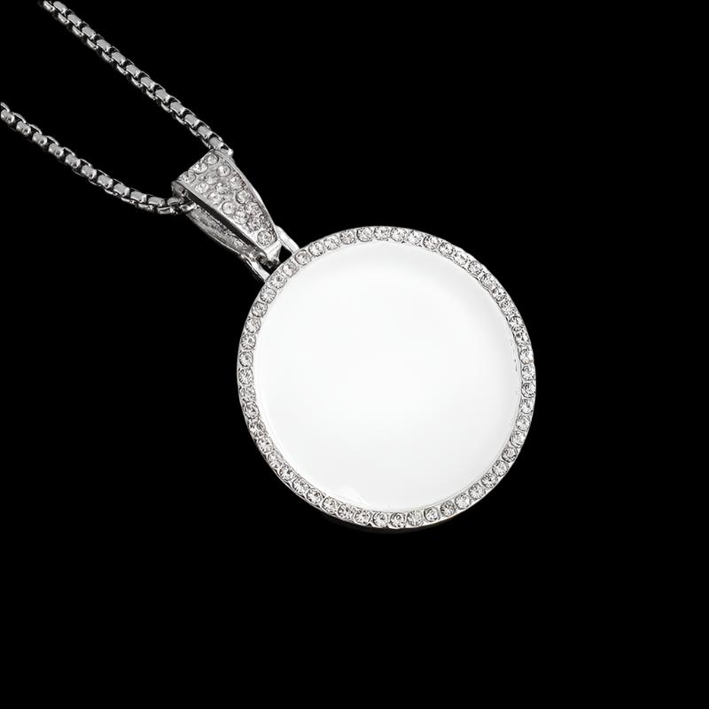 Round Photo Frame Necklace Men and Women